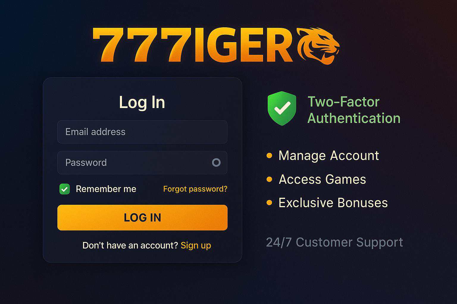 Não Perca tempo, o rRgistro na site 777TIGER